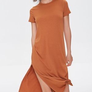 Recycled Leg-Slit T-Shirt Dress